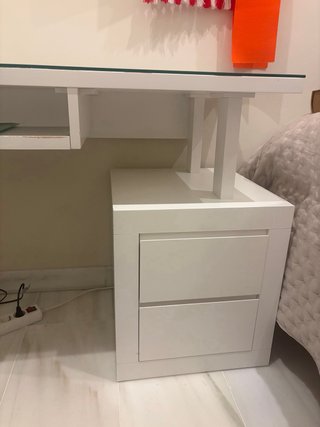 Escritorio moderno cristal y madera