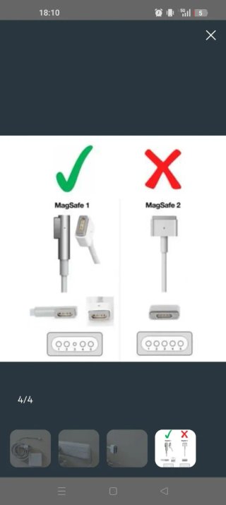 Cargador Original Apple MacBook
