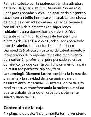 Plancha de Pelo BaByluss - Nueva a estrenar