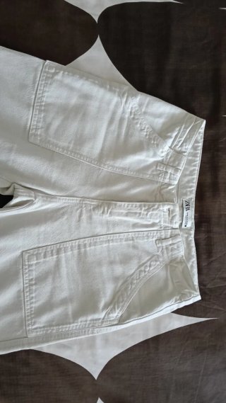 Pantalón vaquero Zara blanco mujer