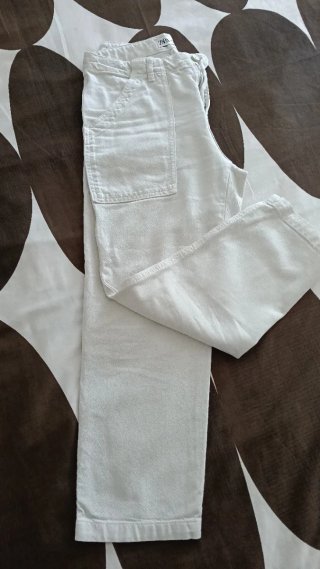 Pantalón vaquero Zara blanco mujer