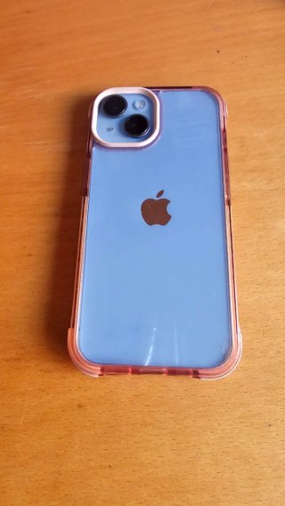 Custodia iPhone 13/14 Trasparente con Bordi Rosa