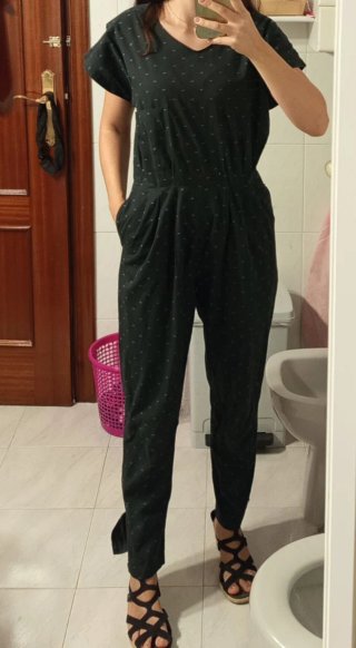 Mono vintage negro con puntos azules