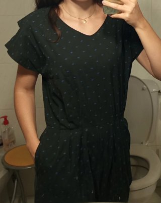 Mono vintage negro con puntos azules