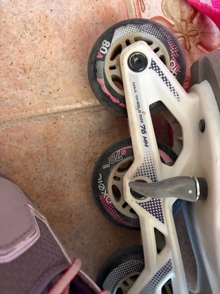 Patines Oxelo Talla 35-38 con Funda Rosa
