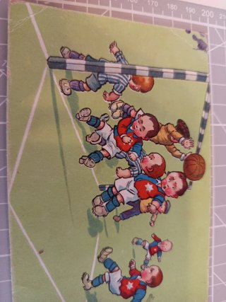 Set di 4 cartoline antiche di calcio giovanile