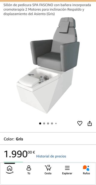 Sillón Pedicura Spa Blanco