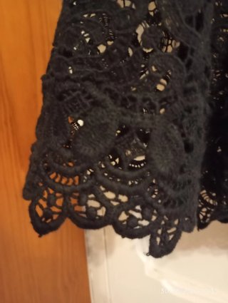 Camisa Zara encaje negro