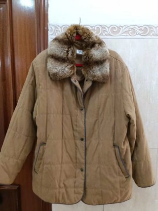 Chaquetón mujer con cuello desmontable