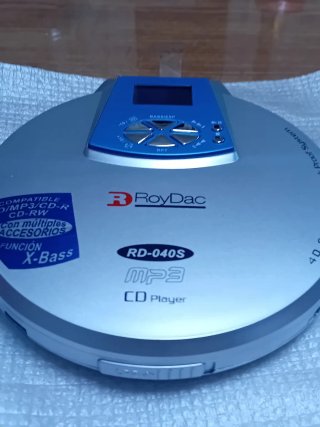 Reproductor CD MP3 RoyDac RD-040S Plata/Azul