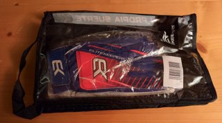 Guantes Portero Fútbol Niño EK Azul/Rojo Talla 5