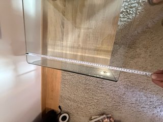 Mesa de centro cristal y madera