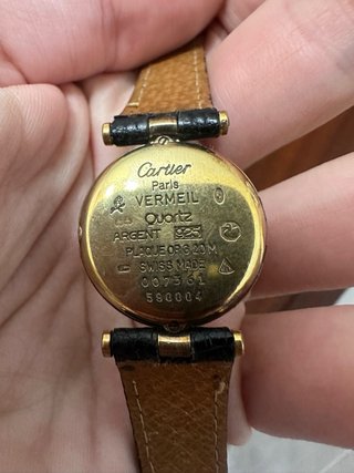 Must de Cartier Reloj Negro/Dorado