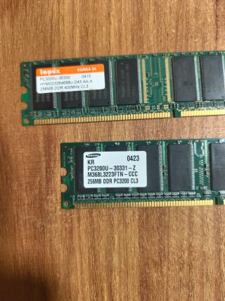 4x Módulos Memoria RAM DDR1 256MB
