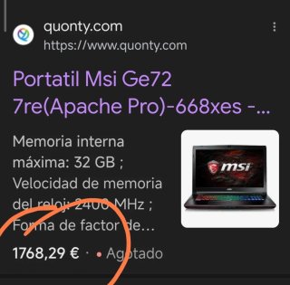 MSI GE72 7RE Apache Pro con Windows 11 instalado