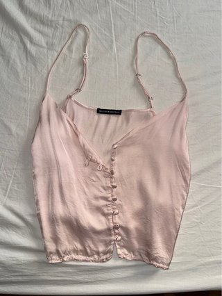 Top rosa tirantes fluido estilo hada