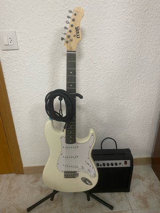Guitarra Eléctrica Blanca MAX