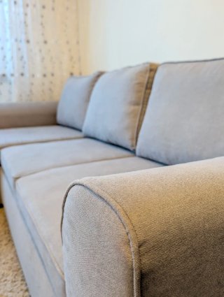 Sofá-Cama com Chaise Longue e Baú