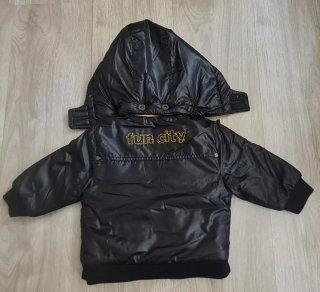 Casaco Inverno Bebé Preto e Amarelo
