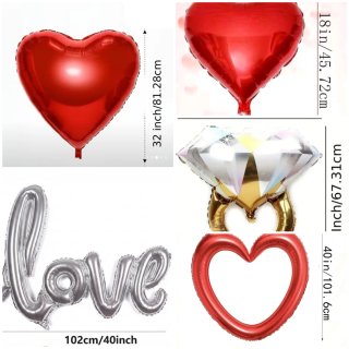 Pack Globos San Valentín, boda, corazón y amor