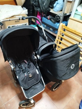 Carrito Gemelar Bugaboo Donkey Negro