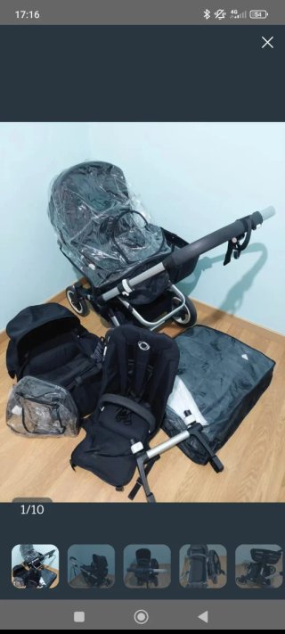 Carrito Gemelar Bugaboo Donkey Negro