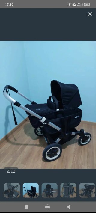 Carrito Gemelar Bugaboo Donkey Negro