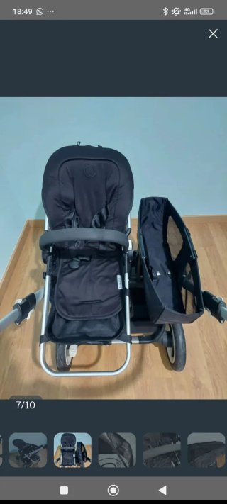 Carrito Gemelar Bugaboo Donkey Negro