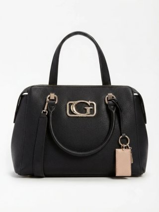 Bolso Guess Negro Detalles Dorados