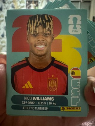 Cromo Mundial 2026 Nico Williams - Panini