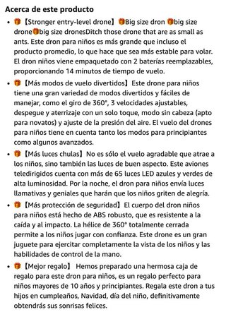 Drone Luces LED Económico · Nuevo a estrenar