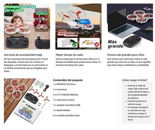 Drone Luces LED Económico · Nuevo a estrenar