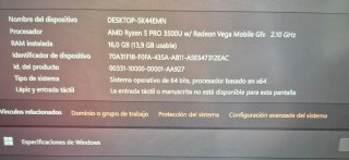 Lenovo T495 Ryzen 5 PRO 3500U 16GB RAM SSD 256GB