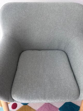 Sillón Vedbo IKEA Gris Tela Madera