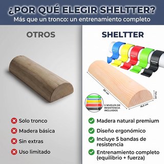Tronco de madera para ejercicio - Nuevo