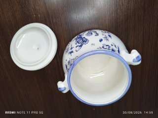 Barca francese vintage blu e bianco