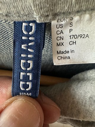 H&M Giacca Denim con Cappuccio Grigio