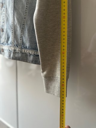 H&M Giacca Denim con Cappuccio Grigio