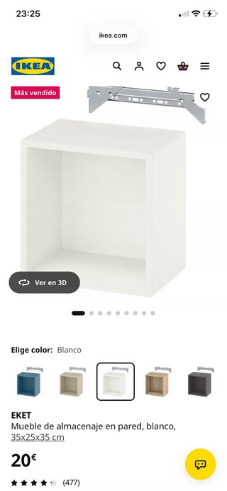 Cubo EKET blanco IKEA 4 unidades