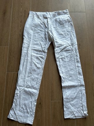 Pantalones de lino blancos