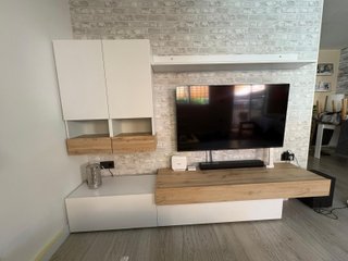 Mueble de Salón Modular Diseño Blanco/Madera