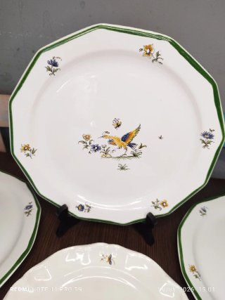 5 Piatti Vintage Francesi in Ceramica