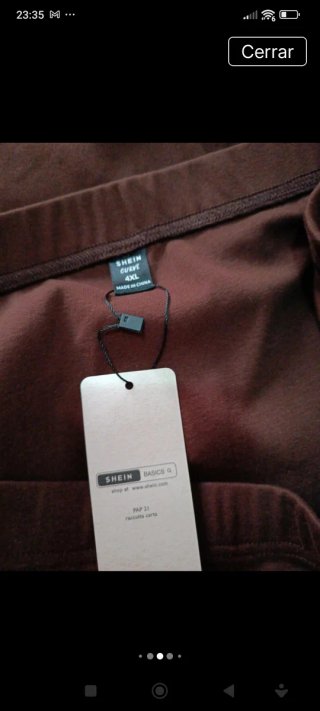 Falda larga marrón SHEIN BASICS Talla 4XL