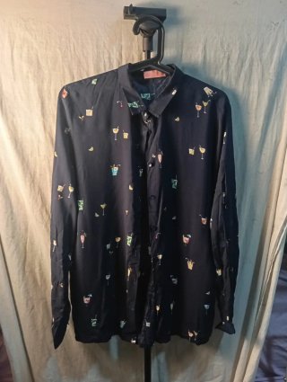 Camisa Estampada Cócteles Talla XL