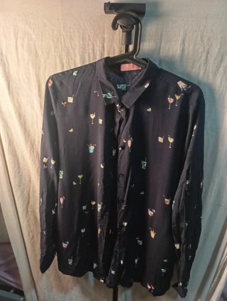 Camisa Estampada Cócteles Talla XL