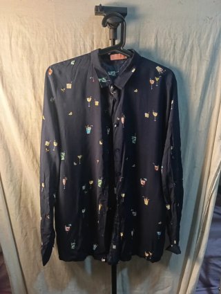 Camisa Estampada Cócteles Talla XL
