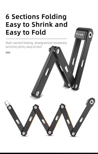 Candado Plegable Alta Seguridad Bici/Moto
