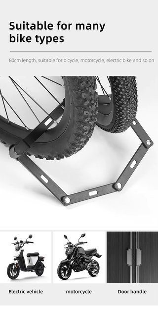 Candado Plegable Alta Seguridad Bici/Moto
