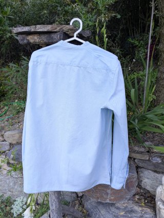 Camisa de manga larga H&M, azul claro, talla S
