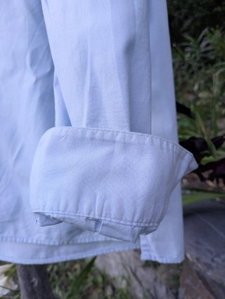Camisa de manga larga H&M, azul claro, talla S